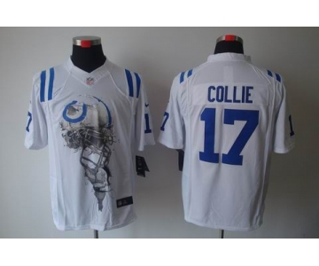 nike nfl jerseys indianapolis colts #17 collie white[helmet tri-blend limited]