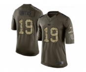 nike nfl jerseys indianapolis colts #19 unitas army green[nike Limited Salute To Service]