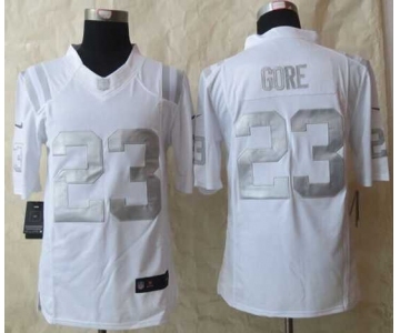 nike nfl jerseys indianapolis colts #23 gore white platinum[nike Limited]