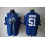 nike nfl jerseys indianapolis colts #51 angerer blue[helmet tri-blend limited]