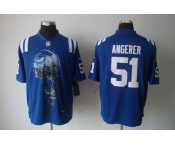 nike nfl jerseys indianapolis colts #51 angerer blue[helmet tri-blend limited]