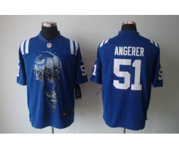 nike nfl jerseys indianapolis colts #51 angerer blue[helmet tri-blend limited]