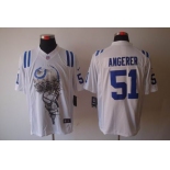 nike nfl jerseys indianapolis colts #51 angerer white[helmet tri-blend limited]