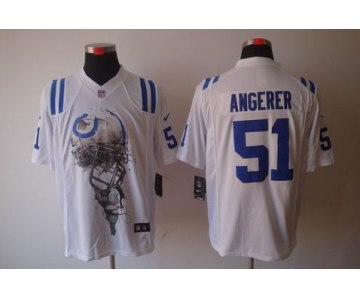 nike nfl jerseys indianapolis colts #51 angerer white[helmet tri-blend limited]