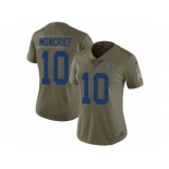 Women Nike Indianapolis Colts #10 Donte Moncrief Limited Olive 2017 Salute to Service NFL Jersey