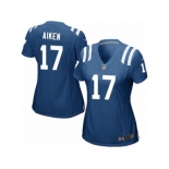 Women Nike Indianapolis Colts #17 Kamar Aiken Game Royal Blue Team Color NFL Jersey