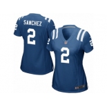 Women Nike Indianapolis Colts #2 Rigoberto Sanchez Game Royal Blue Team Color NFL Jersey