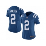 Women Nike Indianapolis Colts #2 Rigoberto Sanchez Royal Blue Team Color Vapor Untouchable Limited Player NFL Jersey