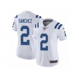 Women Nike Indianapolis Colts #2 Rigoberto Sanchez White Vapor Untouchable Limited Player NFL Jersey