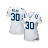 Women Nike Indianapolis Colts #30 Rashaan Melvin Game White NFL Jersey