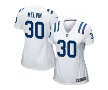 Women Nike Indianapolis Colts #30 Rashaan Melvin Game White NFL Jersey