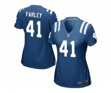 Women Nike Indianapolis Colts #41 Matthias Farley Game Royal Blue Team Color NFL Jersey