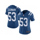 Women Nike Indianapolis Colts #53 Darius Leonard Royal Blue Team Color Stitched NFL Vapor Untouchable Limited Jersey