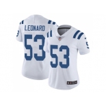 Women Nike Indianapolis Colts #53 Darius Leonard White Stitched NFL Vapor Untouchable Limited Jersey