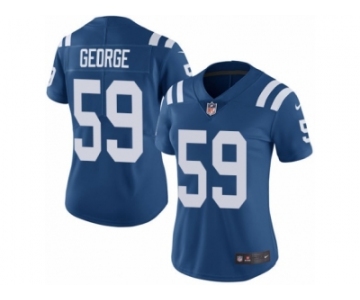 Women Nike Indianapolis Colts #59 Jeremiah George Royal Blue Team Color Vapor Untouchable Limited Player NFL Jersey