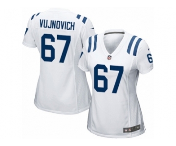 Women Nike Indianapolis Colts #67 Jeremy Vujnovich Game White NFL Jersey