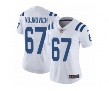 Women Nike Indianapolis Colts #67 Jeremy Vujnovich White Vapor Untouchable Limited Player NFL Jersey