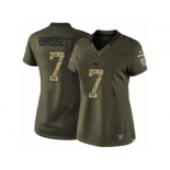 Women Nike Indianapolis Colts #7 Jacoby Brissett Limited Green Salute to Service NFL Jersey