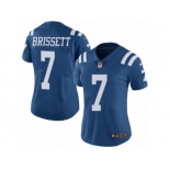 Women Nike Indianapolis Colts #7 Jacoby Brissett Limited Royal Blue Rush Vapor Untouchable NFL Jersey