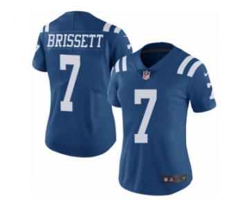 Women Nike Indianapolis Colts #7 Jacoby Brissett Limited Royal Blue Rush Vapor Untouchable NFL Jersey