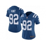 Women Nike Indianapolis Colts #92 Margus Hunt Royal Blue Team Color Vapor Untouchable Limited Player NFL Jersey