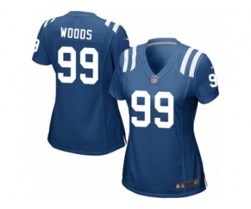 Women Nike Indianapolis Colts #99 Al Woods Game Royal Blue Team Color NFL Jersey