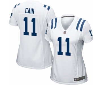 Women's Indianapolis Colts #11 Deon Cain Game White Football Jersey