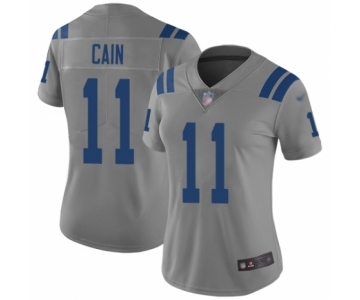 Women's Indianapolis Colts #11 Deon Cain Limited Gray Inverted Legend Football Jersey