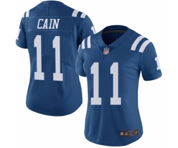 Women's Indianapolis Colts #11 Deon Cain Limited Royal Blue Rush Vapor Untouchable Football Jersey