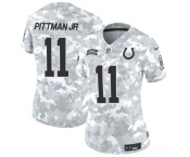 Women's Indianapolis Colts #11 Michael Pittman Jr. 2024 F.U.S.E Arctic Camo Salute To Service Limited Stitched Jersey