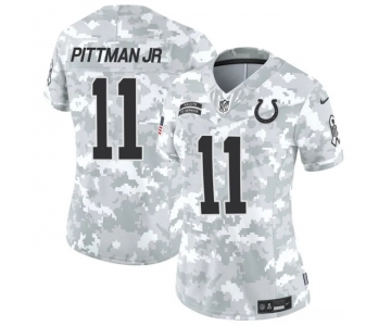 Women's Indianapolis Colts #11 Michael Pittman Jr. 2024 F.U.S.E Arctic Camo Salute To Service Limited Stitched Jersey