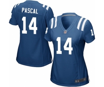 Women's Indianapolis Colts #14 Zach Pascal Game Royal Blue Team Color Football Jersey