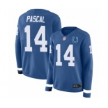 Women's Indianapolis Colts #14 Zach Pascal Limited Blue Therma Long Sleeve Football Jersey