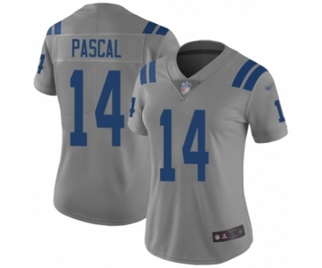 Women's Indianapolis Colts #14 Zach Pascal Limited Gray Inverted Legend Football Jersey