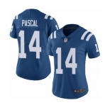 Women's Indianapolis Colts #14 Zach Pascal Royal Blue Team Color Vapor Untouchable Elite Player Football Jersey