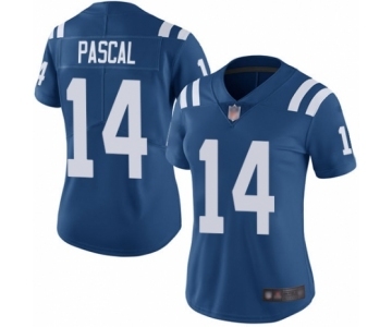 Women's Indianapolis Colts #14 Zach Pascal Royal Blue Team Color Vapor Untouchable Limited Player Football Jersey