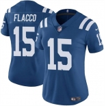 Women's Indianapolis Colts #15 Joe Flacco Blue Vapor Stitched Jersey