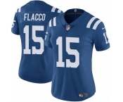 Women's Indianapolis Colts #15 Joe Flacco Blue Vapor Stitched Jersey