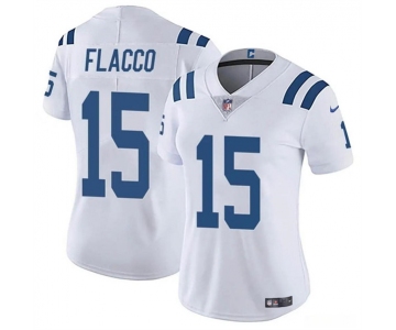 Women's Indianapolis Colts #15 Joe Flacco White Vapor Stitched Jersey