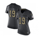 Women's Indianapolis Colts #19 Johnny Unitas Limited Black 2016 Salute to Service Football Jersey