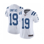 Women's Indianapolis Colts #19 Johnny Unitas White Vapor Untouchable Limited Player Football Jersey