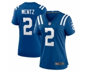 Women's Indianapolis Colts #2 Carson Wentz Blue Nike Royal Player Limited Jersey