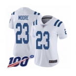 Women's Indianapolis Colts #23 Kenny Moore White Vapor Untouchable Limited Player 100th Season Football Jersey