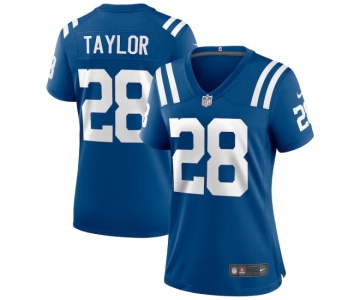 Women's Indianapolis Colts #28 Jonathan Taylor Blue Nike Royal Limited Jersey