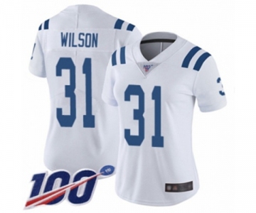 Women's Indianapolis Colts #31 Quincy Wilson White Vapor Untouchable Limited Player 100th Season Football Jersey