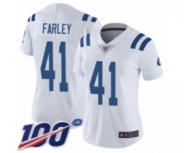 Women's Indianapolis Colts #41 Matthias Farley White Vapor Untouchable Limited Player 100th Season Football Jersey