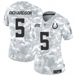 Women's Indianapolis Colts #5 Anthony Richardson 2024 F.U.S.E Arctic Camo Salute To Service Limited Stitched Jersey