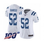 Women's Indianapolis Colts #52 Ben Banogu White Vapor Untouchable Limited Player 100th Season Football Jersey