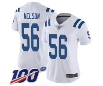 Women's Indianapolis Colts #56 Quenton Nelson White Vapor Untouchable Limited Player 100th Season Football Jersey