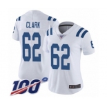 Women's Indianapolis Colts #62 Le'Raven Clark White Vapor Untouchable Limited Player 100th Season Football Jersey